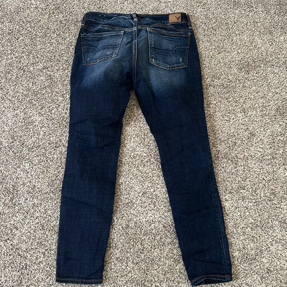 American Eagle Jeggings size 8 short- ripped style - Picture 4 of 5